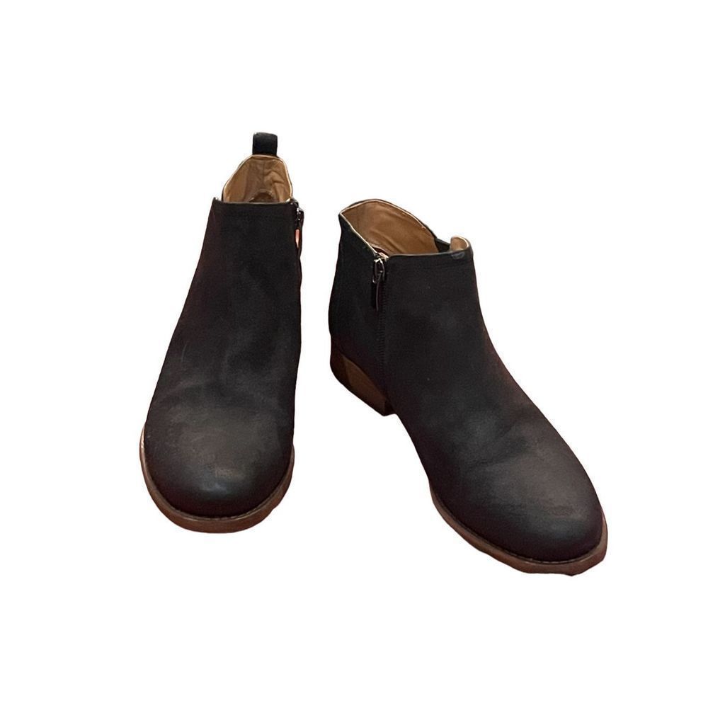 Franco Sarto Black Leather Ankle Boot Size 9M